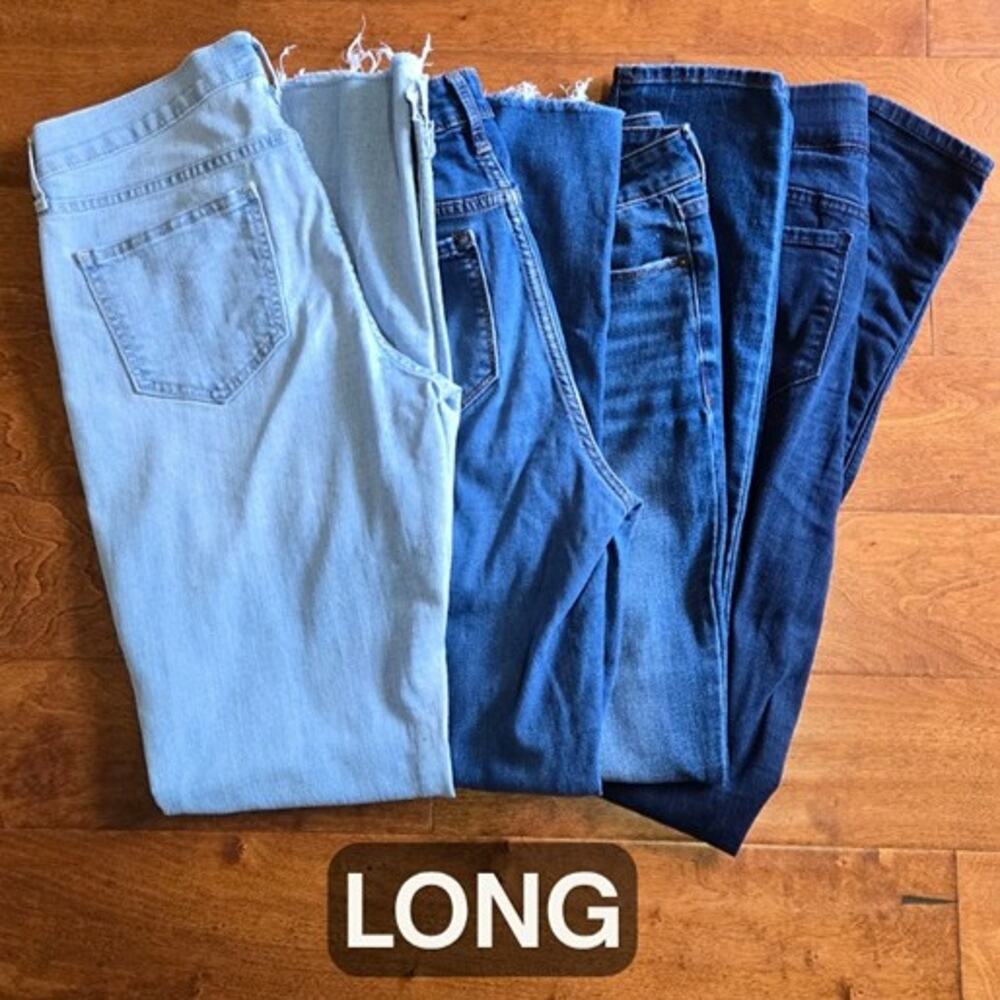 Old Navy Skinny Jeans Bundle 4pc Size 8 Tall/Long Dark Medium Distressed